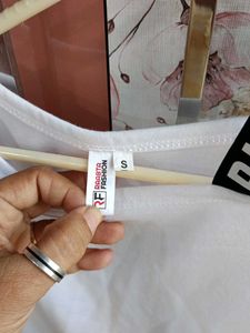 White Graphic Long Sleeve Top