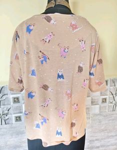 BOGO🎁Buy One Get 1 Free🎁L-XL Cat Print T-sh