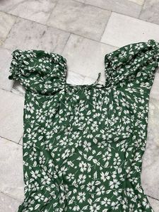 Floral Green Dress