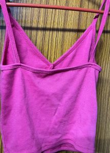 Pink V-Neck Tank Top