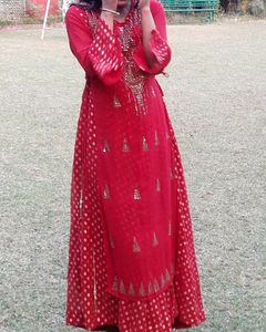 Red Anarkali  Dress