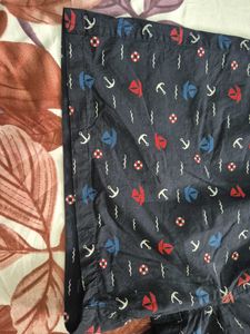 Men&#39;s Navy Nautical Print Swim Shorts