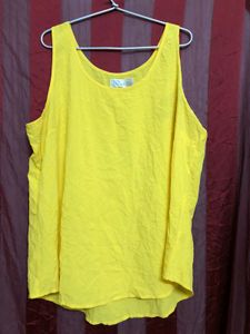 Time & Tru Yellow Tank Top