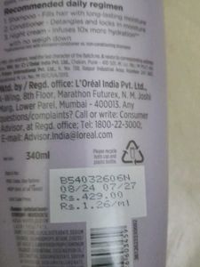Loreal Paris Shampoo 340ml