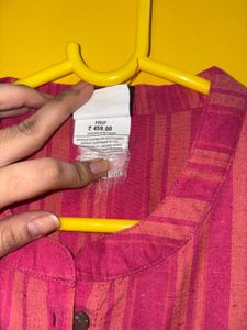 Dhriti Striped Button-Down Kurti