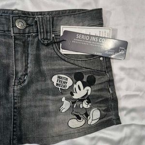 Micro Mini Denim Skirt