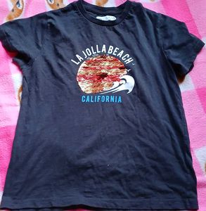 Zara T Shirt With Sequin Design