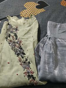 Embroidered Kurta with Sharara