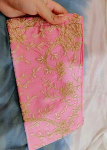 Set Of 2 New Embroidered Pouch Clutches