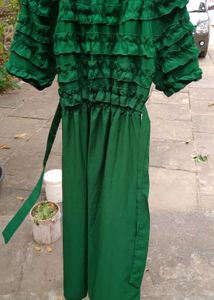 Green Ruffled Dress