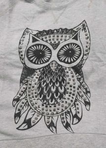 Owl Sweatshirt Grey Colour