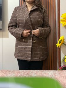 Brown Plaid Blazer