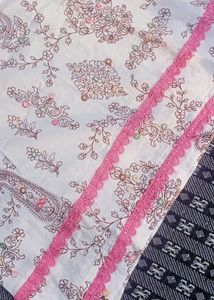 White Floral Print Kurti And Salwar