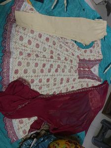 Elegant Embroidered Anarkali Suit Set