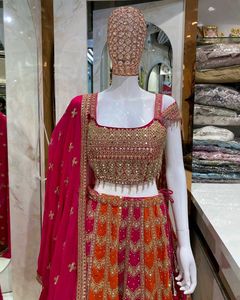 ❤️✨️🧡Multicolour Lehga For Wedding 🧡✨️❤️