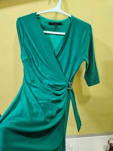 Emerald Green Wrap Dress