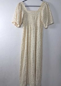 Floral Puff Sleeve Maxi Dress