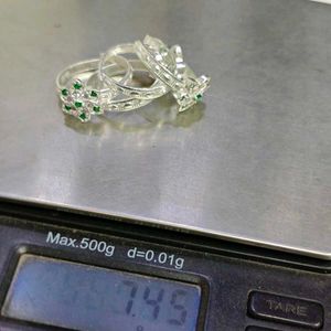 Pure silver toe ring Two Pair