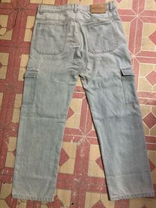 Light Wash Cargo Jeans