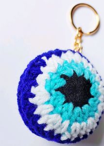 Crochet Evil Eye Keyring