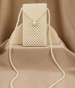 Pearl Beaded Phone Bag