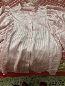 Pink Striped Blouse