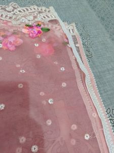 Beautiful Net Dupatta With Thread Work