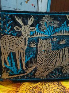 Vintage Animal Sparkle Handmade Painting