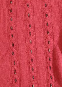 maroon Knitted  bodycon dress