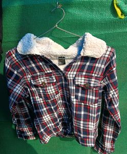 Cozy Plaid Flannel Jacket (free size upto M)