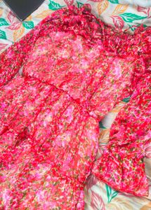 Floral Print Tiered Maxi Dress
