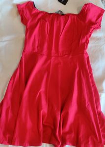 Faballey Solid Pink Dress