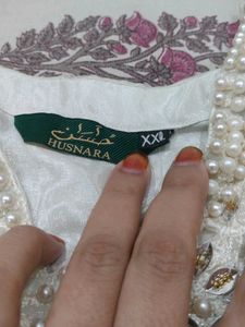 Elegant White Embroidered suit