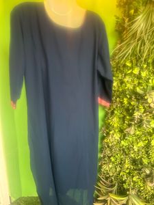 Not used Elegant Blue Embroidered Kurta L to 3 XL
