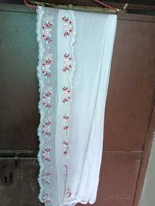 White Embroidered Sharara Suit