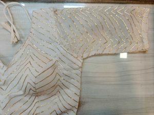 White Gottapatti Blouse