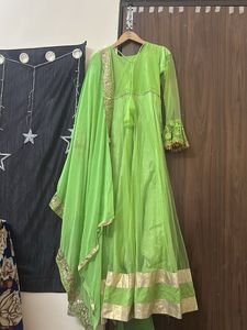 Elegant Green Anarkali Suit