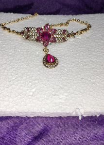 Pink Colour Bridal Set Necklace Jewellery