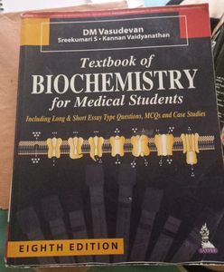Text Book Of Biochemistry DM Vasudevan