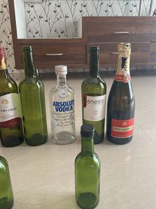 9 Empty Alcohol Bottles