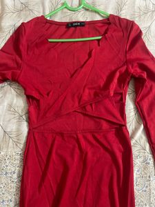Shein Red Midi Dress