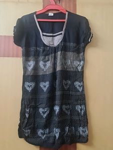 Printed Black Top