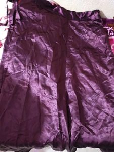 Silky Satin Nighty Gown Set (Brown &amp; Purple)