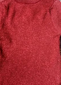 Sparkly Red Long Sleeve Top