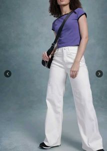 White Wide Leg Jeans