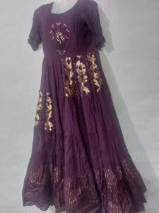 purple beautiful gawn
