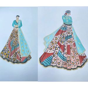 Holi Offer🎉Multi Tiger Print Lehenga Choli