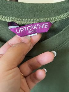 Olive Green Puff Sleeve Top