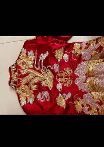 Red Embroidered Chinese Wedding Jacket