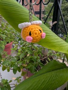 Cute Crochet Bee Keychain